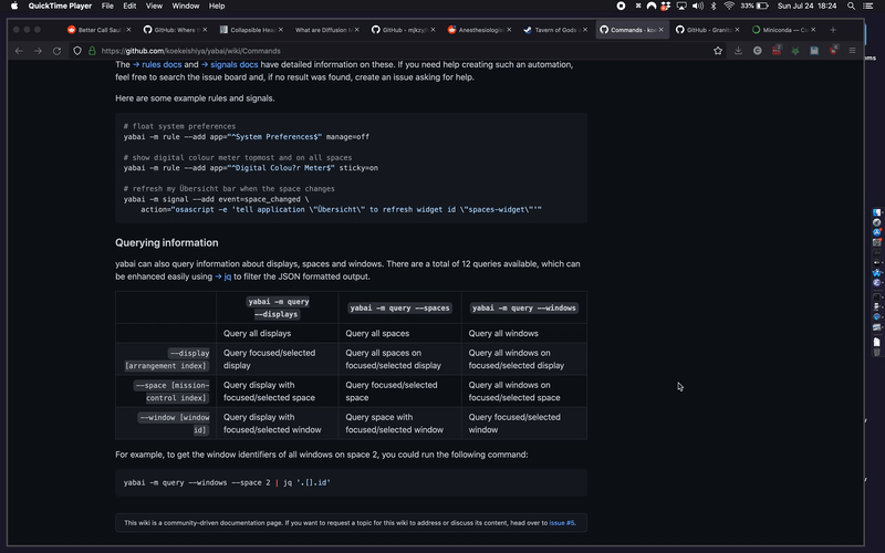 MacOS - Yabai Configuration